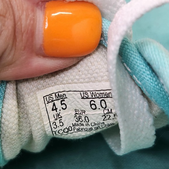 VANS Unisex Teal Blue Lace Up Low Top Skateboarding Sneakers Shoes Size M4.5 W6 - Picture 8 of 8